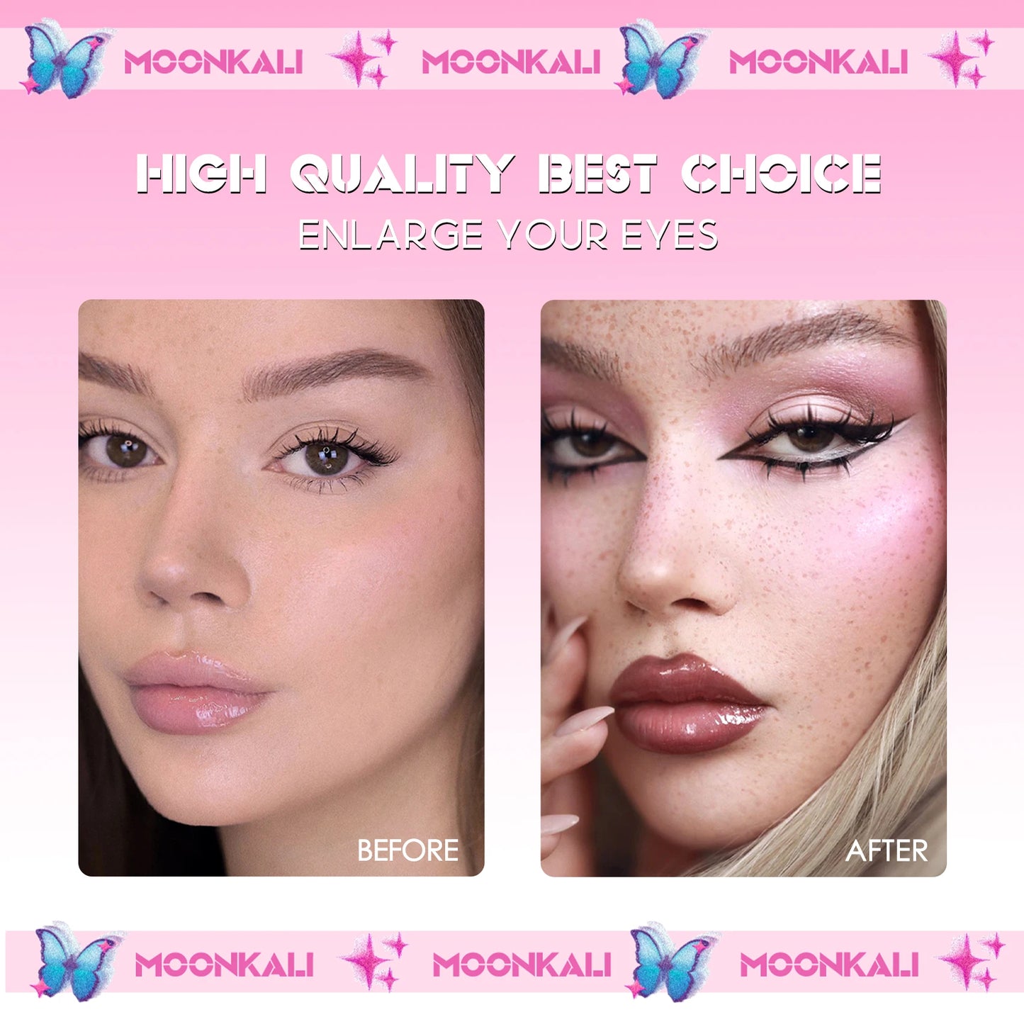MOONKALI Fairy Lash Clusters – Wispy D-Curl Manga Lashes for a Natural Look