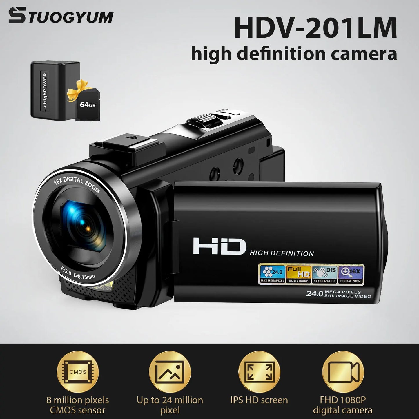 Digital Camera Photographic Cameras With 3.0 Inch Rotating Screen Professional Photo Camera Hd Video Kids Cameras For Home