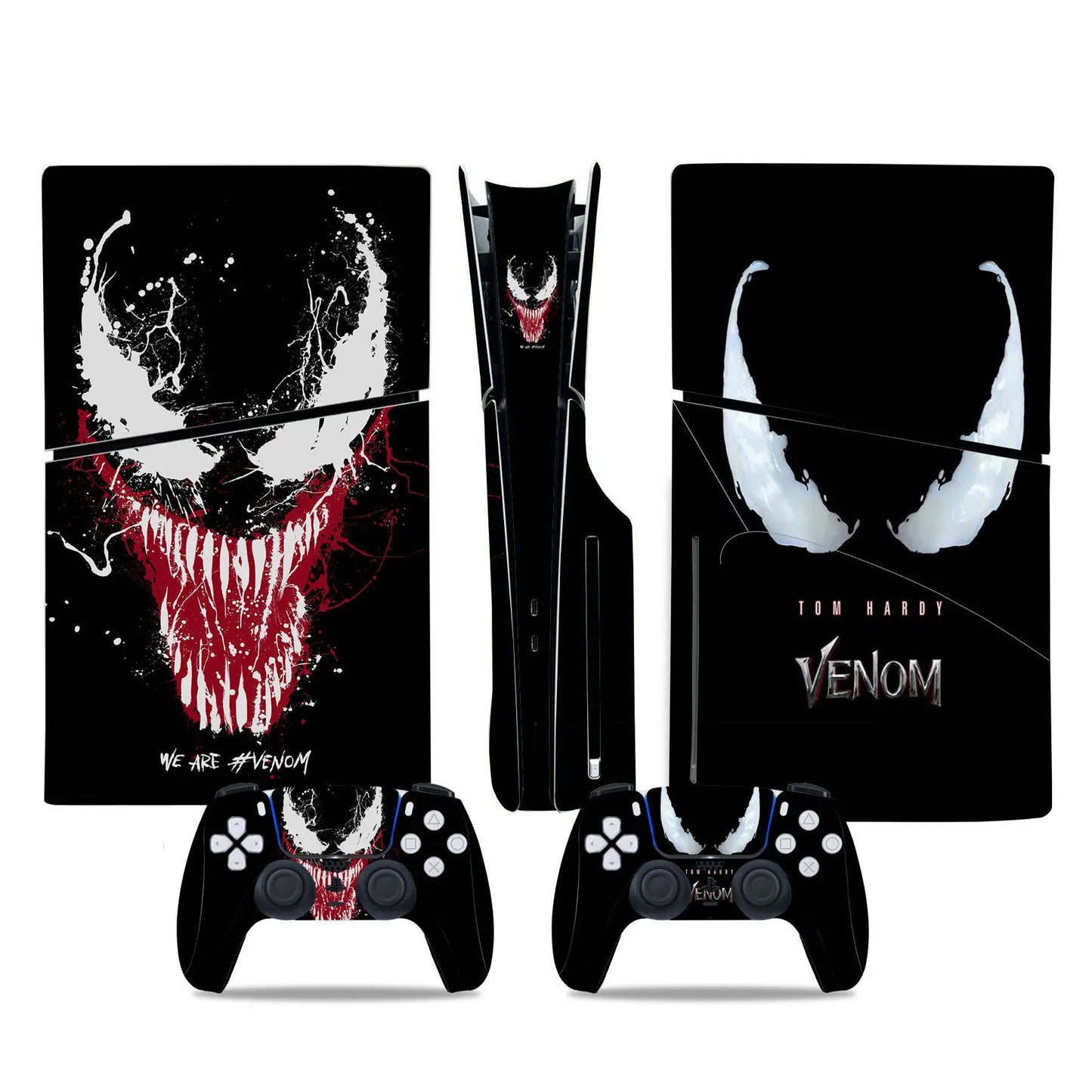 Marvel Spiderman Skin Sticker Decal Cover for PS5 Slim Playstation 5 Slim Disc Console Controllers Anti-Scratch Cover Protective