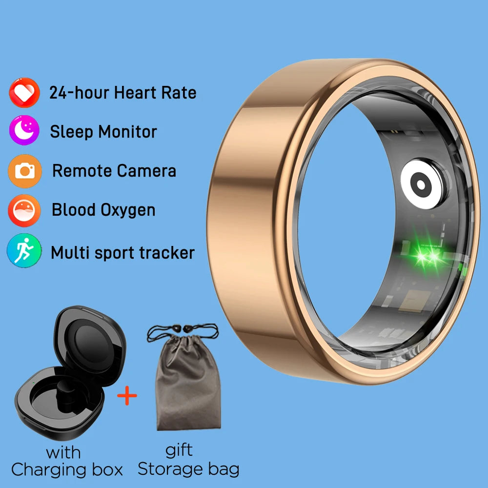 AMZMAX R02 Smart Ring Multi-sports Modes Pedometer Fitness Tracker Health Monitoring IP68 Waterproof Military Grade Smart Ring