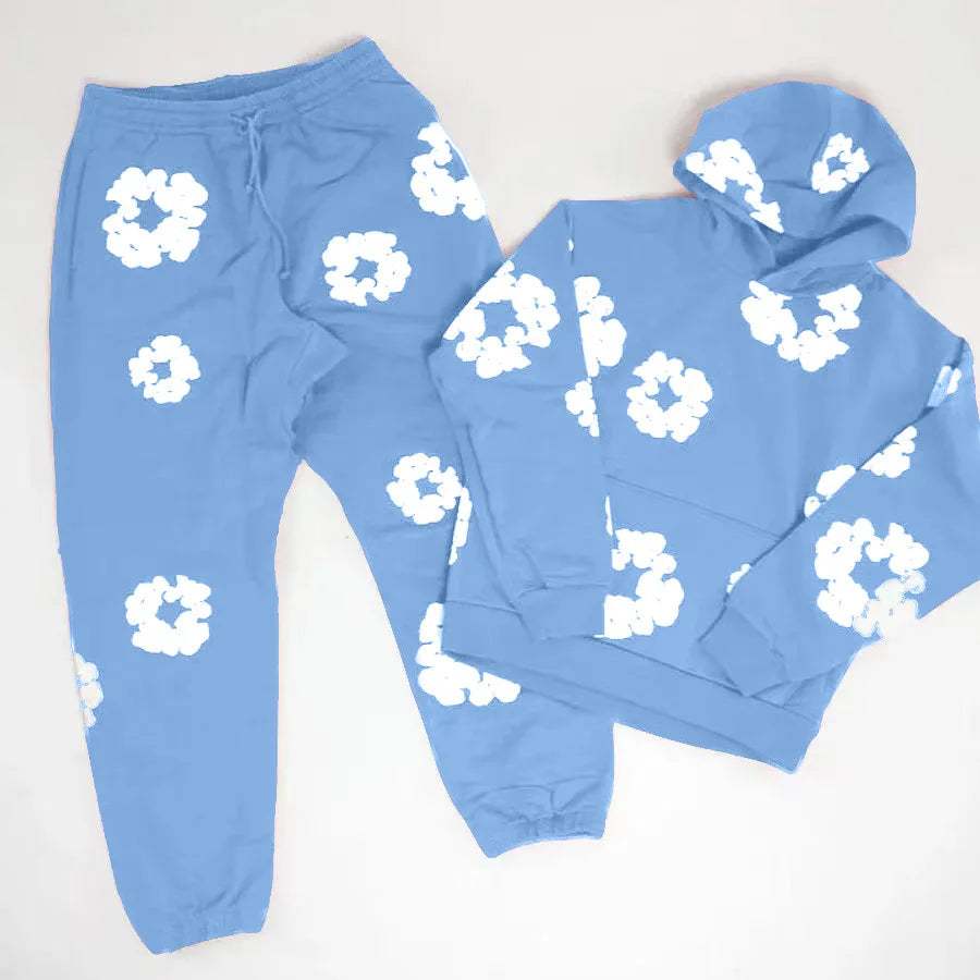 DENIM TEARS Tracksuit- Trendy Foam Streetwear for Men