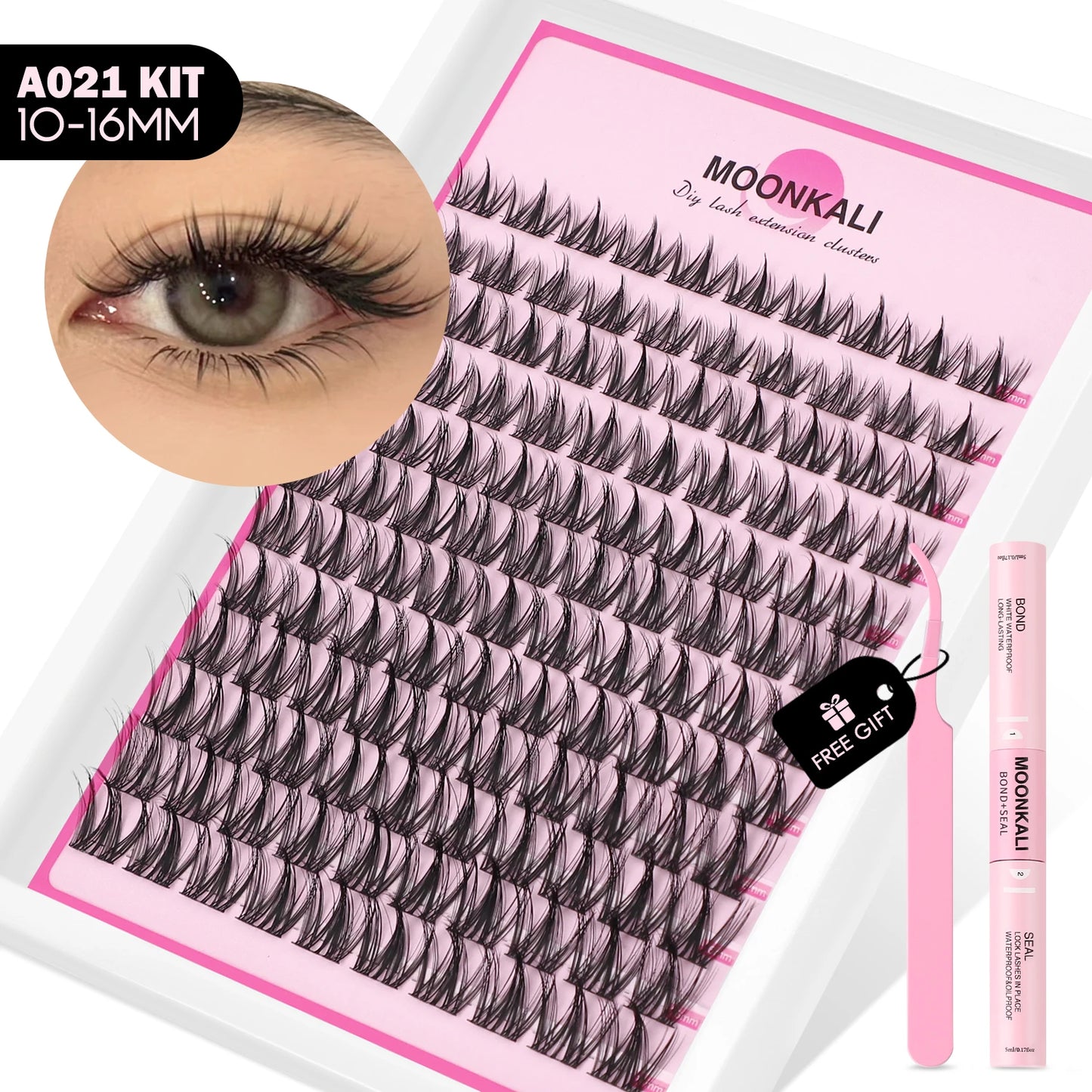 MOONKALI Fairy Lash Clusters – Wispy D-Curl Manga Lashes for a Natural Look