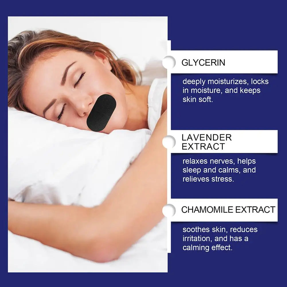 Anti-Snoring Patch Nose Breathing Correction Improve Sleep Patches Relaxing Body Stress Relief Neurasthenia Sleeping Mouth Tape