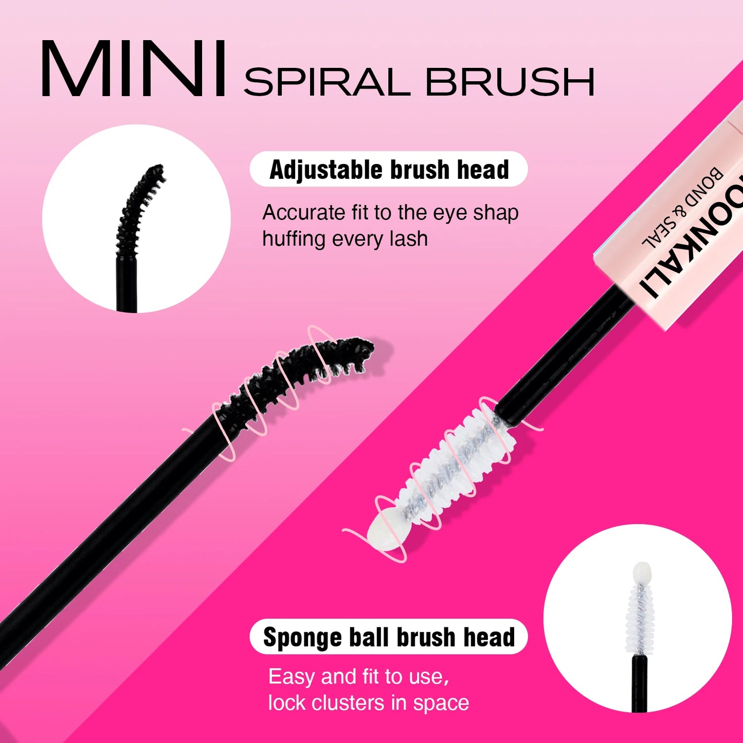 MOONKALI DIY Lash Extension Kit – Mixed Cluster Lashes (8–18mm) with Bond, Seal & Applicator