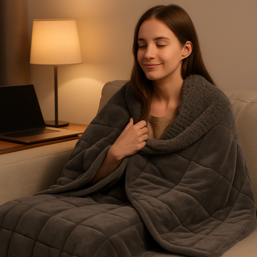 Weighted Blanket 15 lbs Queen Size 60x80 inches, Flannel Shaggy Sherpa Weighted Blanket for Adults Comfortable Weighted Blankets