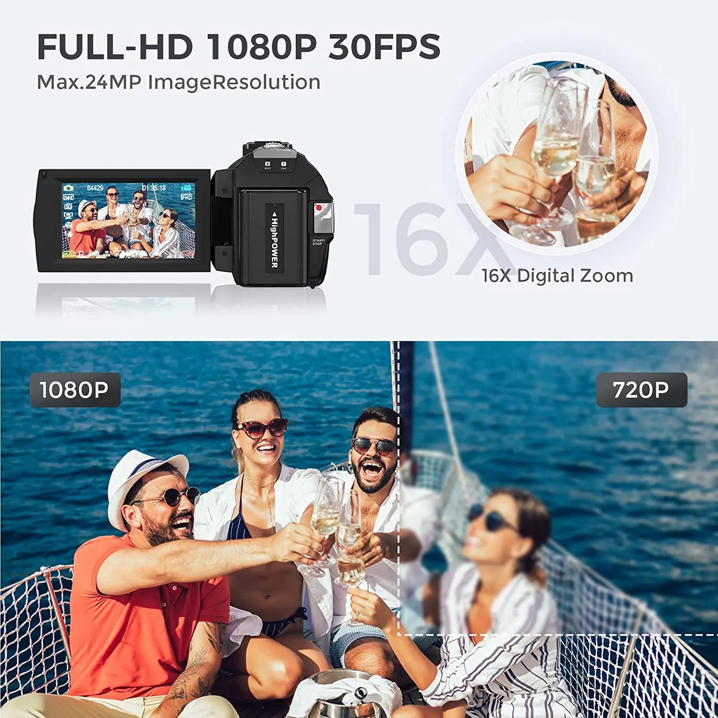 Digital Camera Photographic Cameras With 3.0 Inch Rotating Screen Professional Photo Camera Hd Video Kids Cameras For Home