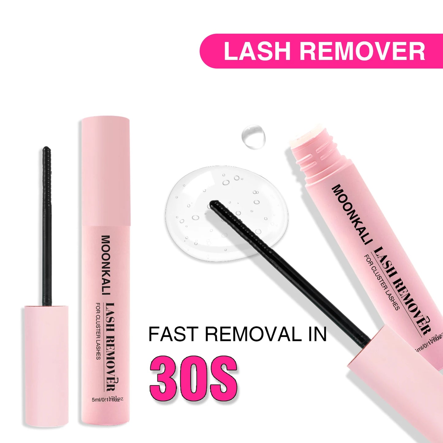 MOONKALI DIY Lash Extension Kit – Mixed Cluster Lashes (8–18mm) with Bond, Seal & Applicator
