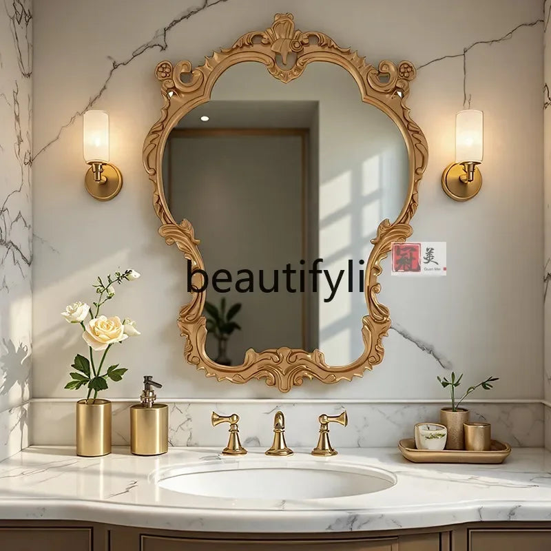 French Retro Decorative Mirror – Vintage Elegance for Any Room