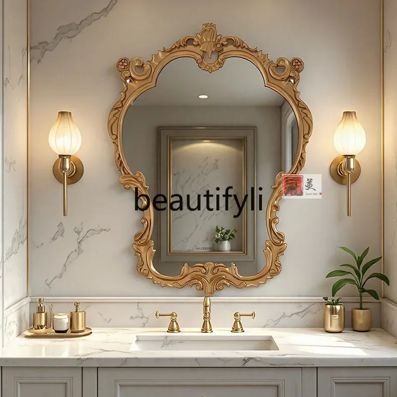 French Retro Decorative Mirror – Vintage Elegance for Any Room