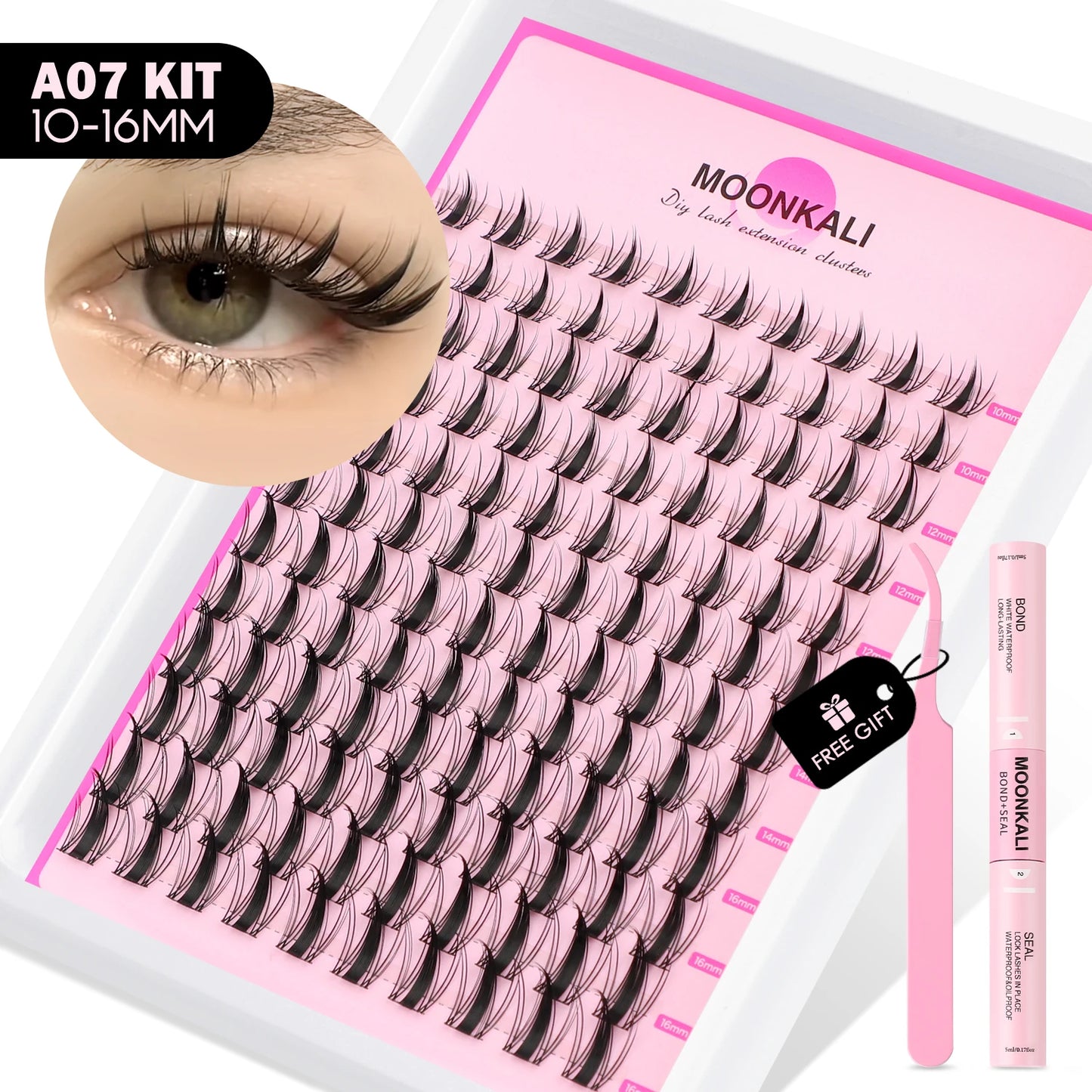 MOONKALI Fairy Lash Clusters – Wispy D-Curl Manga Lashes for a Natural Look