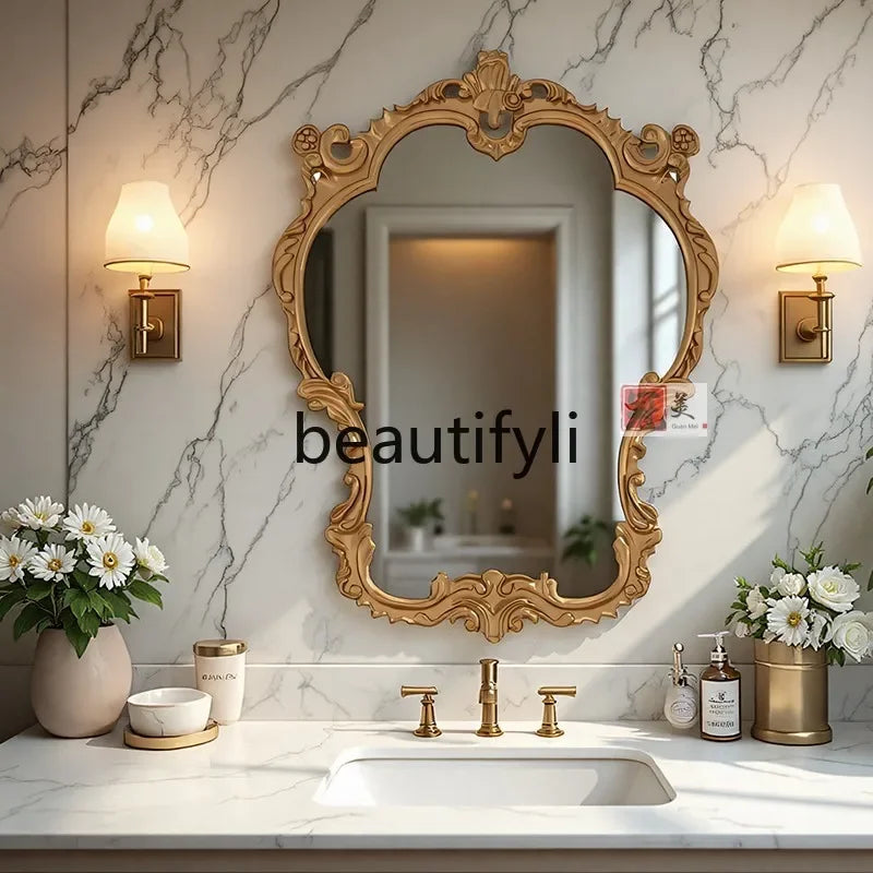 French Retro Decorative Mirror – Vintage Elegance for Any Room