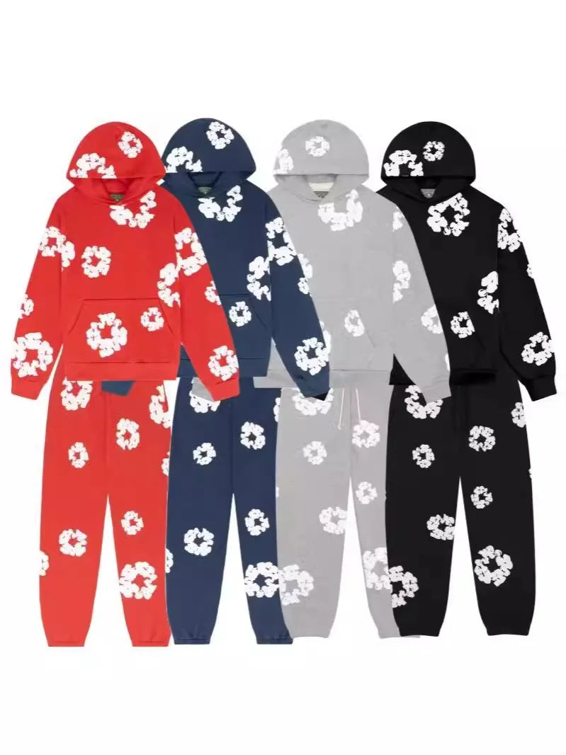 DENIM TEARS Tracksuit- Trendy Foam Streetwear for Men