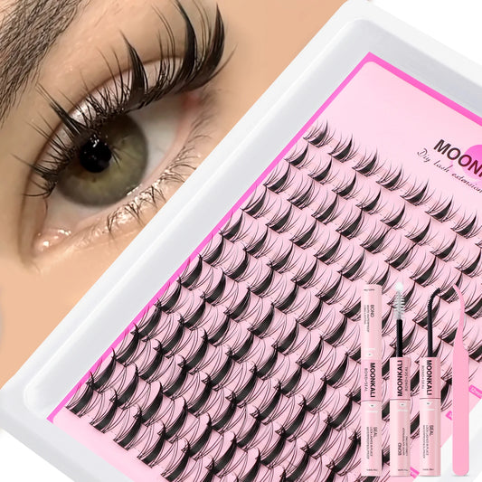 MOONKALI Fairy Lash Clusters – Wispy D-Curl Manga Lashes for a Natural Look