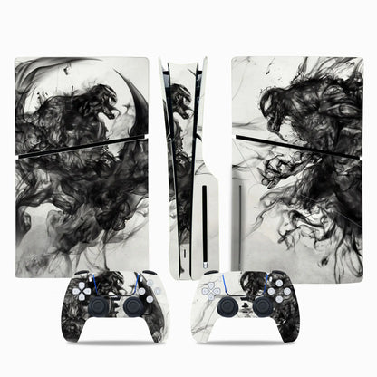Marvel Spiderman Skin Sticker Decal Cover for PS5 Slim Playstation 5 Slim Disc Console Controllers Anti-Scratch Cover Protective