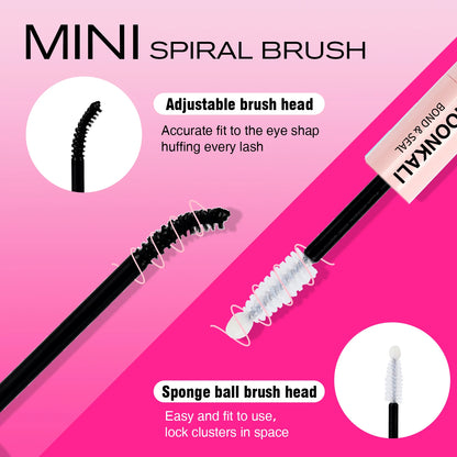 MOONKALI DIY Lash Extension Kit – Mixed Cluster Lashes (8–18mm) with Bond, Seal & Applicator