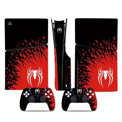 Marvel Spiderman Skin Sticker Decal Cover for PS5 Slim Playstation 5 Slim Disc Console Controllers Anti-Scratch Cover Protective