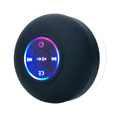 2025 New bathroom waterproof wireless LED suction Cup Mini Bluetooth speaker Portable outdoor sports stereo speakers