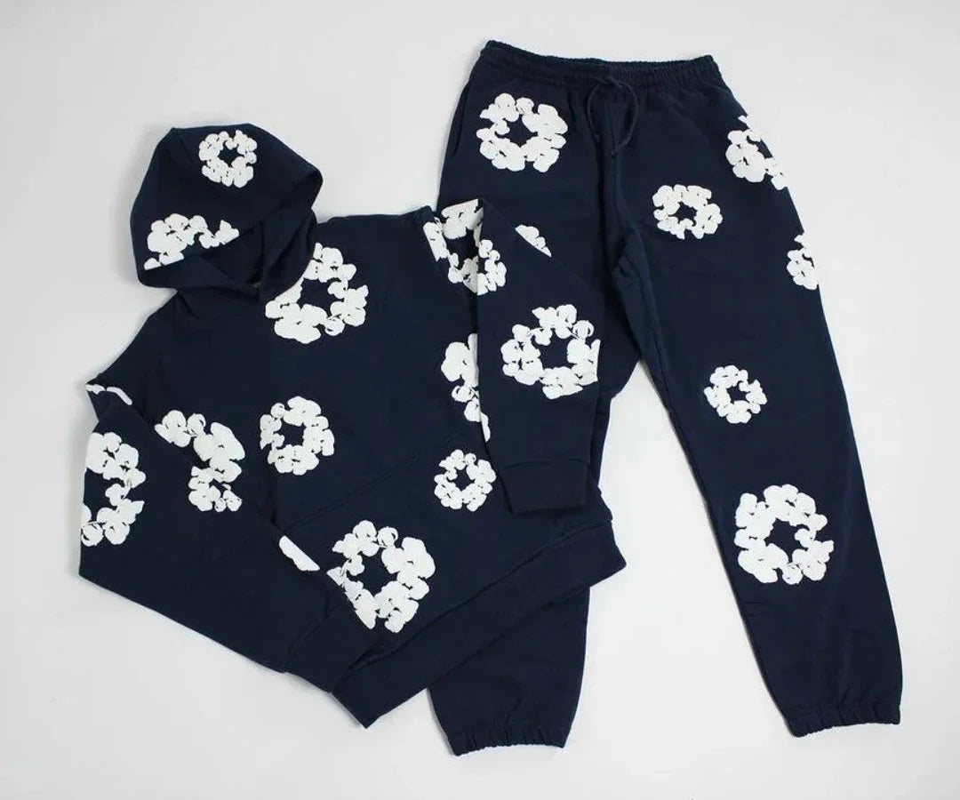 DENIM TEARS Tracksuit- Trendy Foam Streetwear for Men
