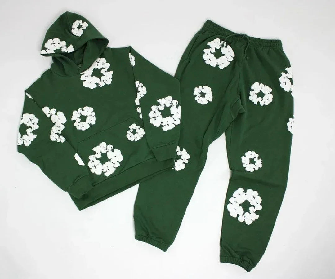 DENIM TEARS Tracksuit- Trendy Foam Streetwear for Men