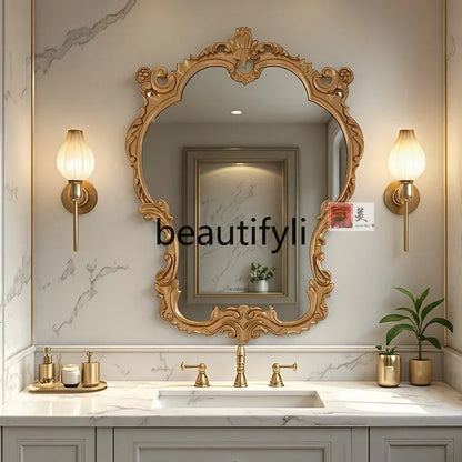 French Retro Decorative Mirror – Vintage Elegance for Any Room